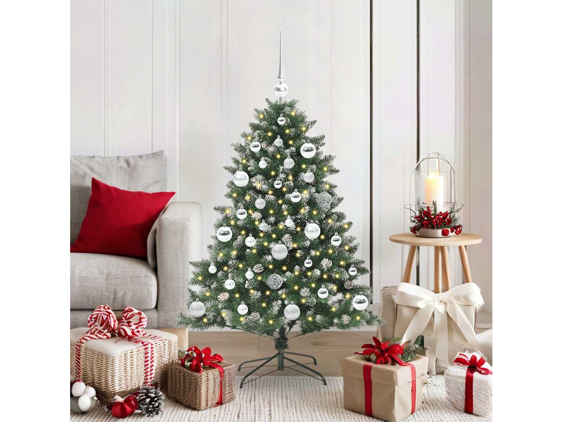 Vidaxl Árvore De Natal Artificial Verde 120 Cm Pvc, Plástico E Aço