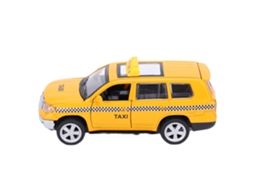 Ats modelo de Taxi de Aleación Con Sonido Y Luz Simulados, Coche Juguete Retrocedible, Regalo para Niños1