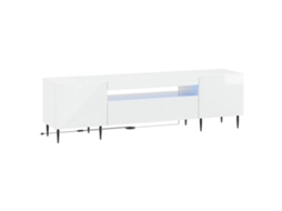 Vidaxl Gabinete De Tv Led Branco Brilhante Derivados De Madeira