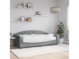 Vidaxl Sofá cama com Colchão 90x190 Cm Tecido Cinzento claro