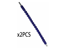 Adaptador De Extensão Flexível Para Furadeira Elétrica De 295 Mm, Azul, Com 2 Unidades. Ideal Para Parafusadeiras E Furadeiras. Aquaforge