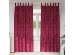 Vidaxl Cortinas De Veludo 2 Pcs Vermelho Tinto 260 X 140 Cm Veludo