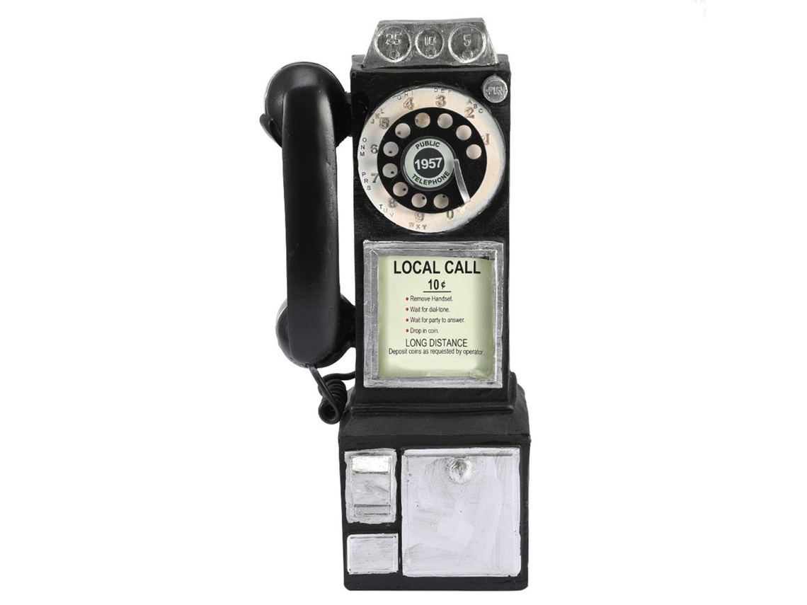Modelo de Telefone Estilo Europeu em Resina para Casa, Janela e Decoração