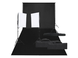 Photo Studio Kit, Photo Studio Kits Vidaxl Preto Aço (n/a)
