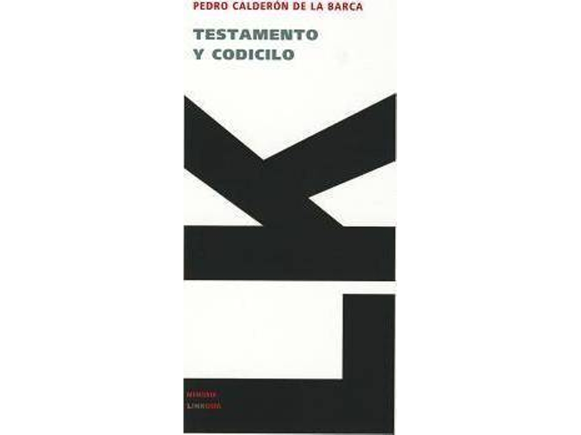 Livro Testamento Y Codicilo de Pedro Calderón de La Barca (Espanhol)