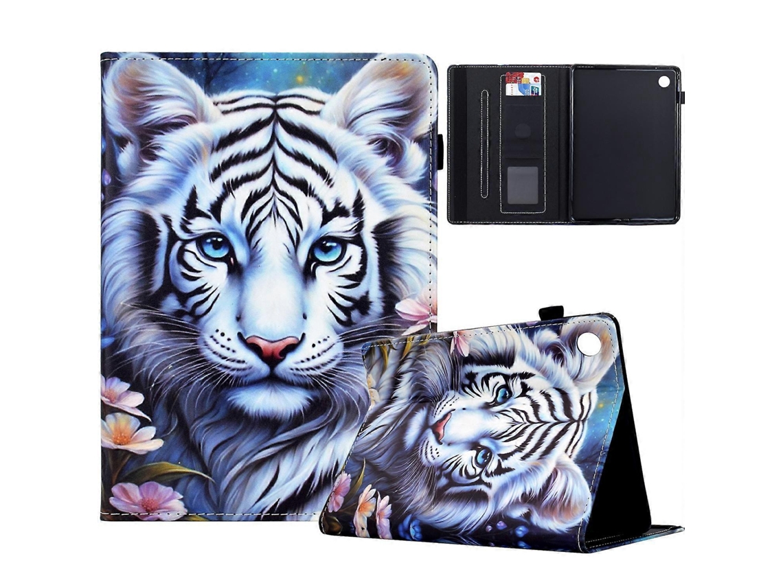 Capa De Couro À Prova De Choque Para Samsung Galaxy Tab A9 Com Suporte Para Cartão Slowmoose