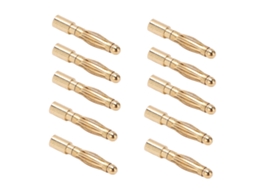Conectores Banana Bullet 2.0mm De Cobre Puro Niquelado Para Enchufe De Línea