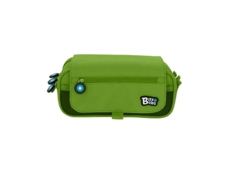 Bolsa tripla com aba Bits Amp-bobs verde 23x10x10 cm