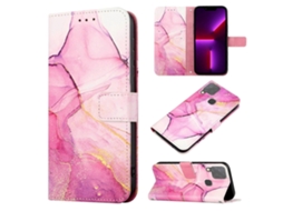 Capa De Celular Flip Em Couro Com Estampa De Mármore Para Infinix Hot 10s Pt003