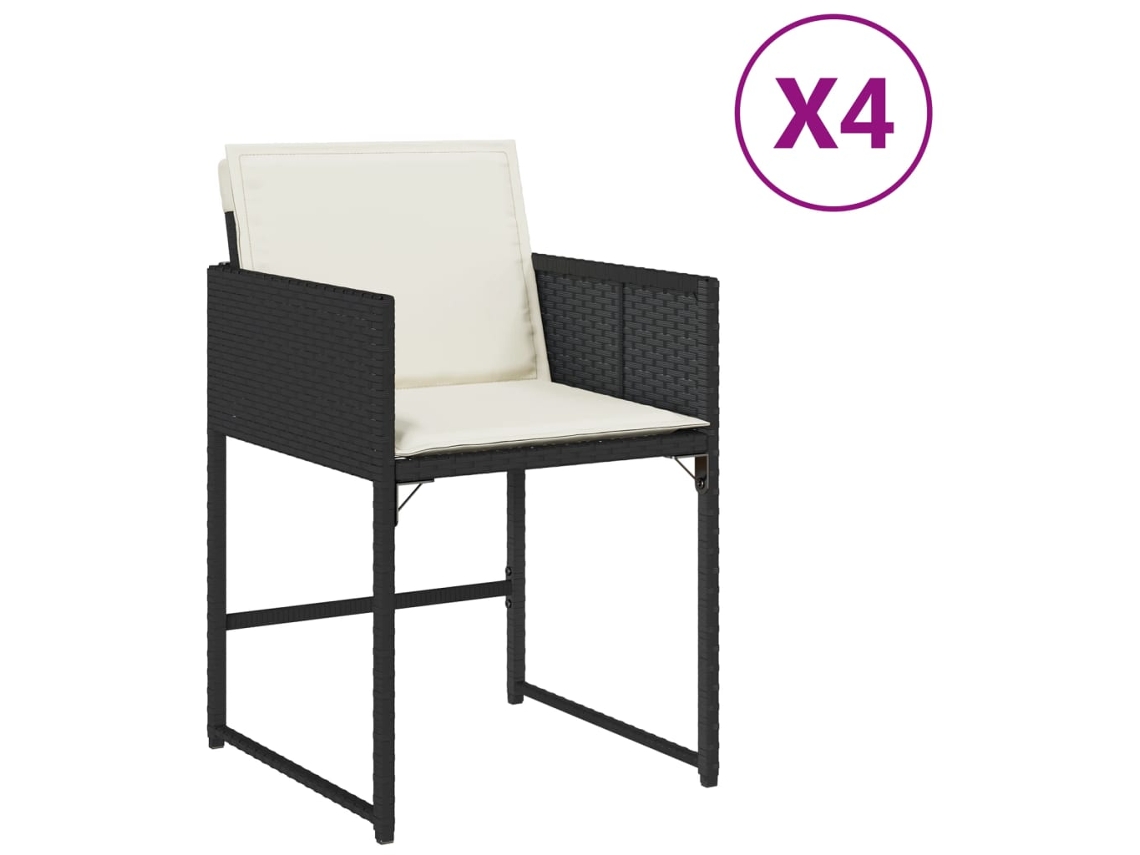 Garden Chair, Garden Chairs Vidaxl Preto Rattan / Vime