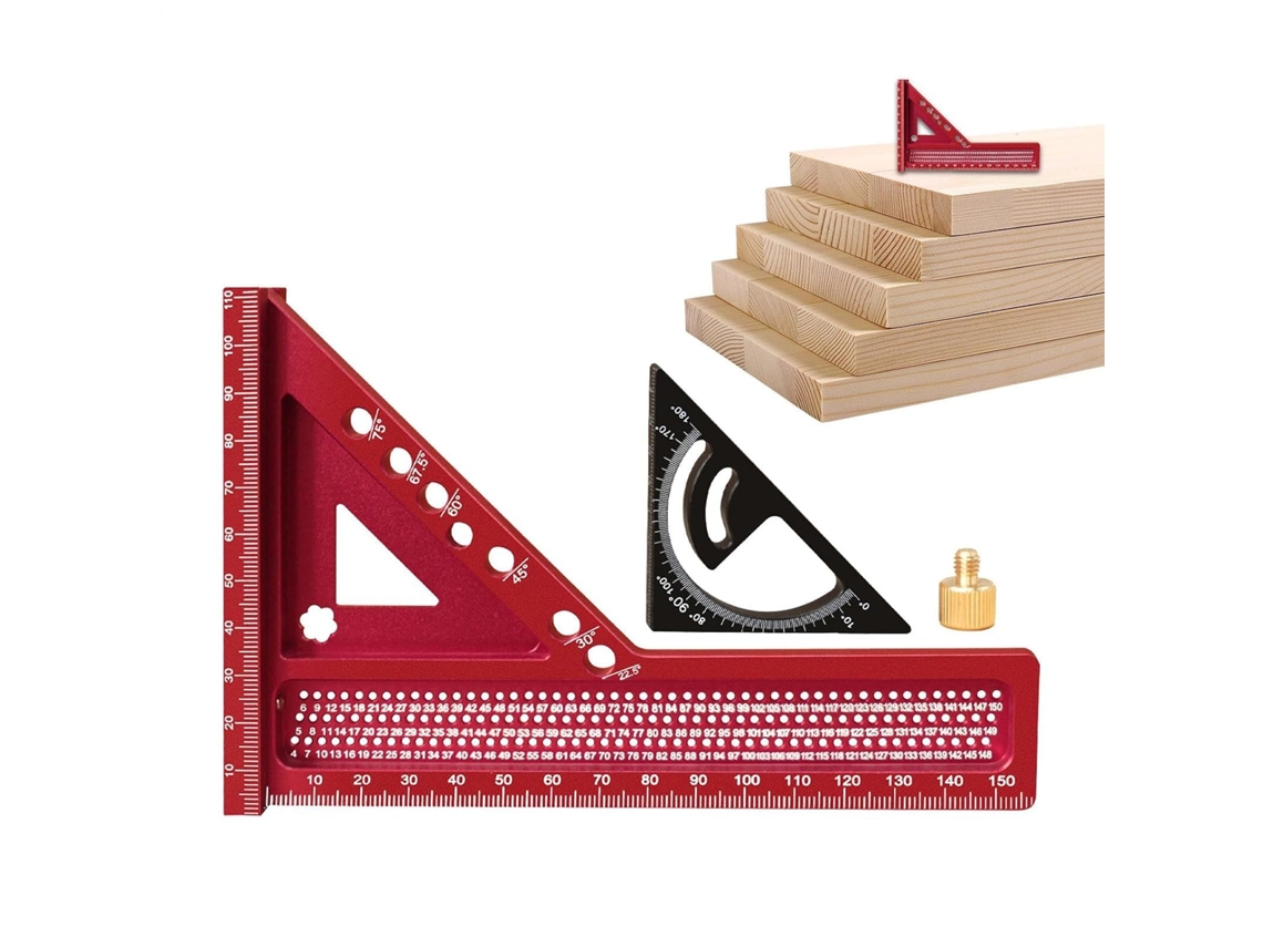 Régua De Medição Multiangular | Esquadro De Marcação De Precisão Triangular Portátil
