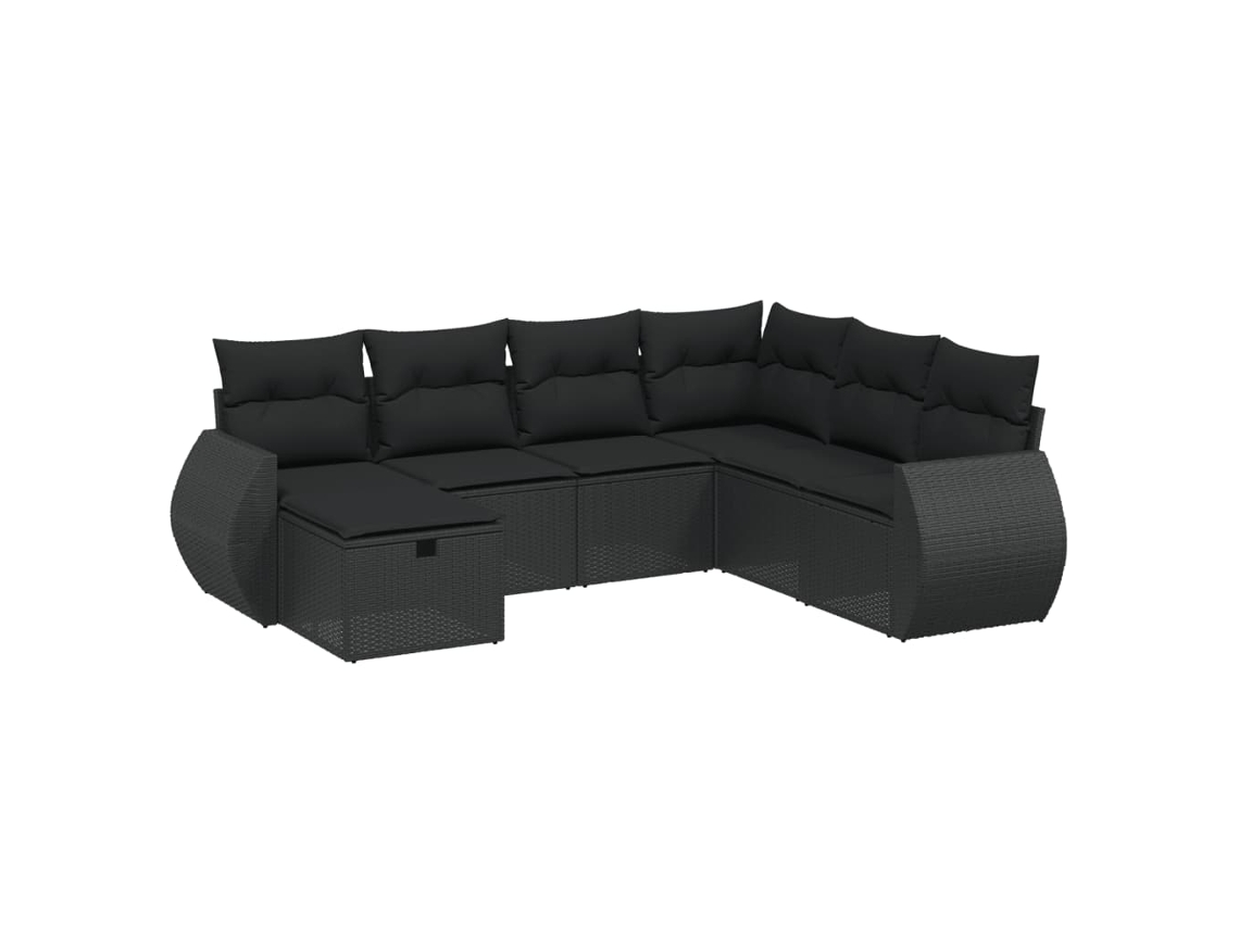 Garden Sofa Set, Garden Sofa Sets Vidaxl Preto Rattan / Vime (n/a)