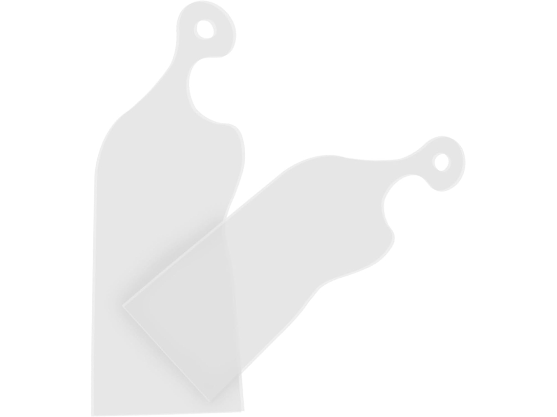 Molde transparente em acrílico para alças de tábuas (S)