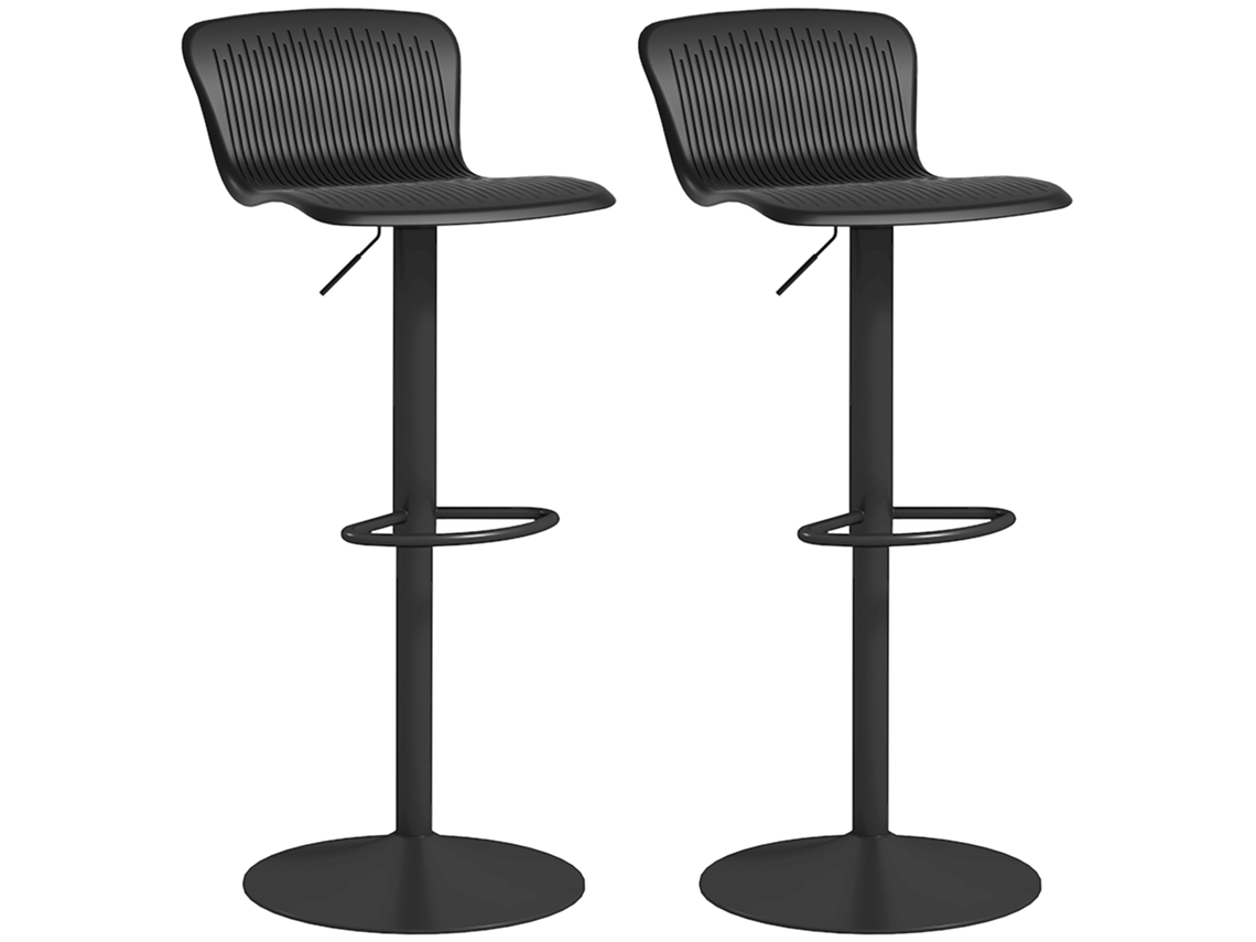 Conjunto De 2 Bancos Altos Preto