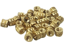 Conjunto De 50 Peças Insertos Roscados Latão Nº 6-32, Porcas