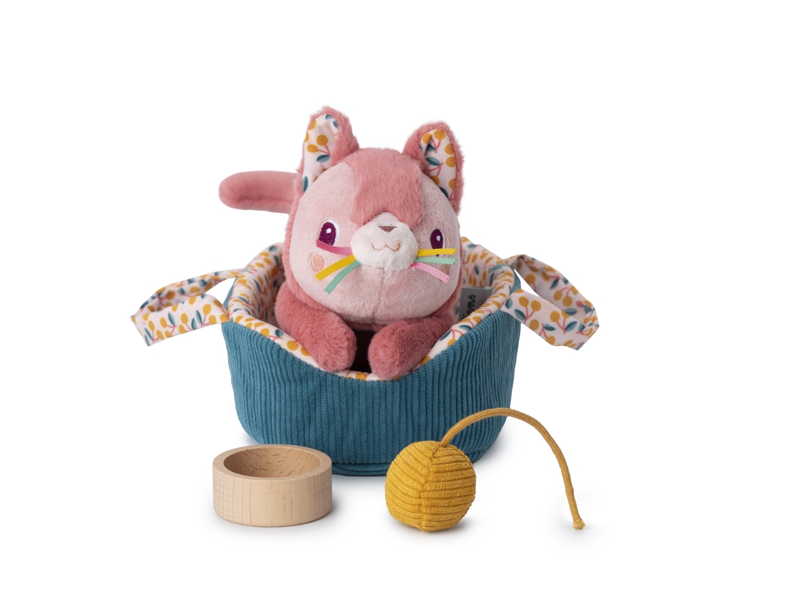 Gatinha De Pelúcia Lilliputiana Jeanne Com Cesta Brinquedo Interativo Lilliputiens