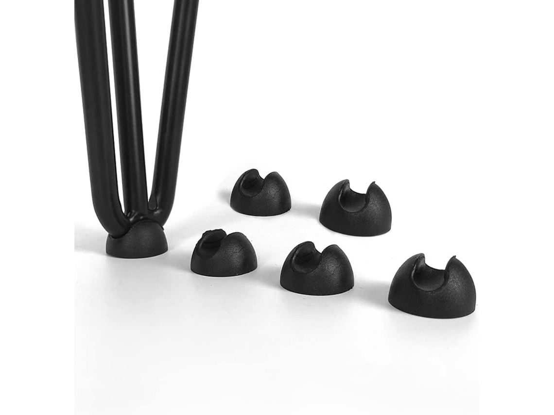 6un Pé De Móvel Em Forma De Alfinete, Preto, Protetor De Chão, Deslizadores De Borracha Antiderrapante, Para Mesas E Sofás Igvtrade