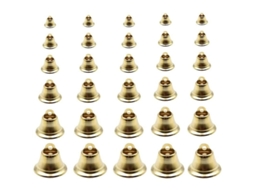 Sinos Dourados Nova Line 100 Mini para Decoração de Natal Halloween e Festas 1cm Ez S/MARCA