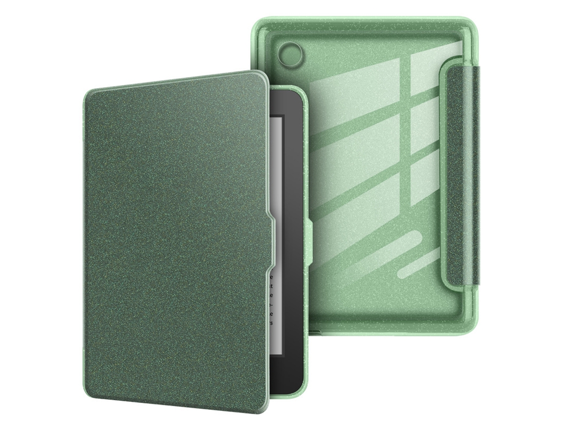 Capa para Kobo Clara 2e 6 Polegadas SIURN em acrílico com glitter verde (2022)