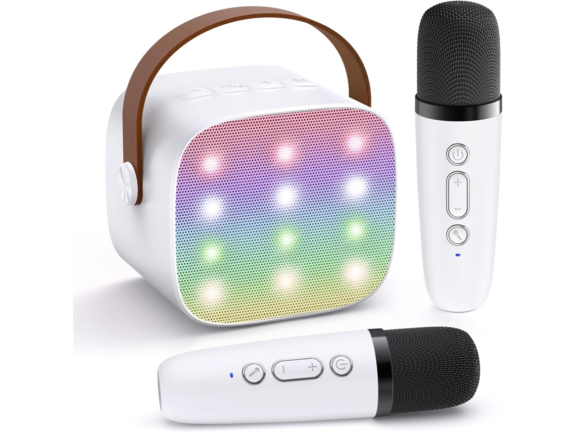 Mini Máquina De Karaokê Yll, Modelo Mais Recente De 2025, Para Crianças E Adultos. Caixa De Som Bluetooth Portátil Com 2 Microfone Aquaforge