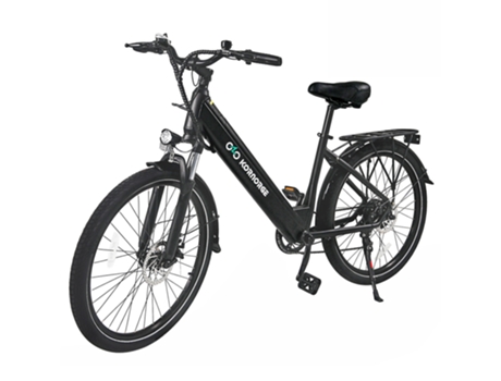 Bicicleta Elétrica KORNORGE C7 350W 36V/12.5Ah Bateria 32Km/H 50Km Mecânico Freio Disco Preto