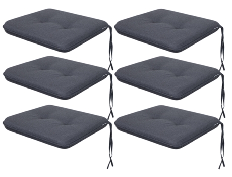 Almofada de Cadeira para Sala de Estar Cozinha Sala de Jantar Ou Jardim para Uso Interno e Externo 6 Peças 50X63Cm Dupla Face Marítimo SALES CORE