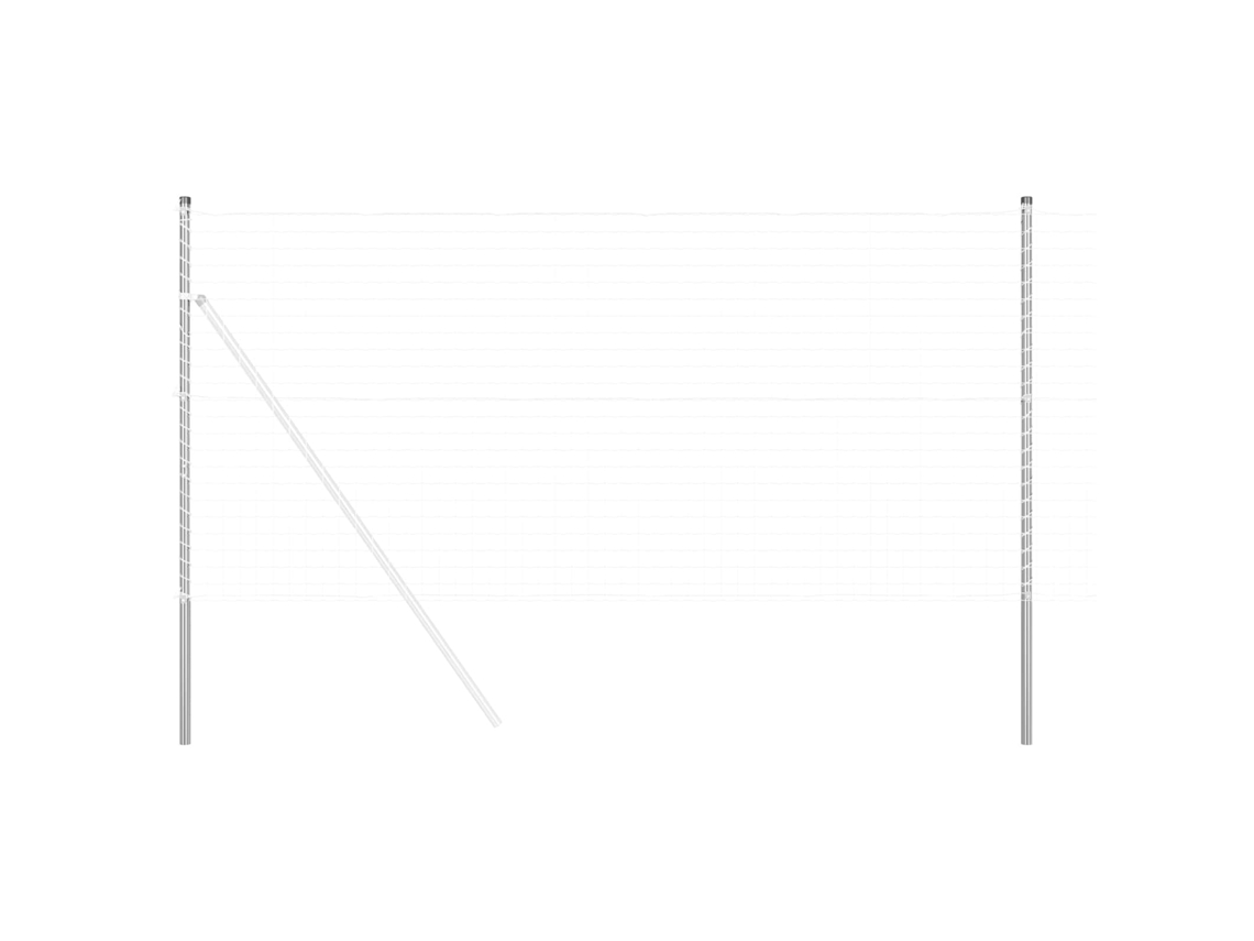 Conjunto 12 Poste De Cerca Vidaxl Prateado Aço (180 Cm)