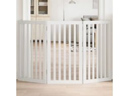 Vidaxl Portão Dobrável 3 Painéis 150 Cm Álamo Branco