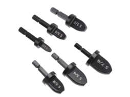 Conjunto De Brocas De Expansão Em Aço Preto, 6 Peças Para Tubos | 6 Tamanhos De 1/4 A 7/4