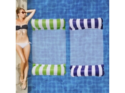 Rede Inflável Para Piscina Azul E Verde De 2 Peças, Multifuncional 4 Em 1, Com Mosquiteiro, Cadeira Inflável Para Adultos E Crianças, Portátil.