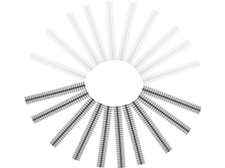 Conjunto de 30 argolas reposicionáveis em pasta plástica, ideal para organizar documentos que não sejam de mesa e outros itens.