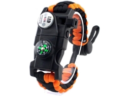 Pulseira de Sobrevivência Ajustável com 7 Núcleos de Paracord Kit Emergência 20 em 1 BRILVIBERA