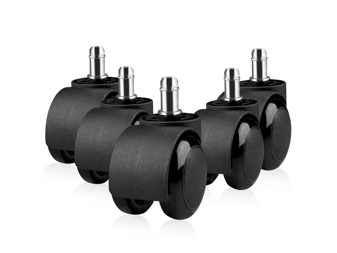 Cadeira de escritório preta Slowmoose com 5 rodas e rotação de 360° para jogos