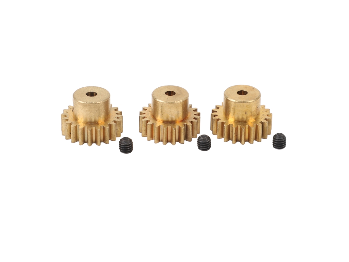 Engrenagem De Motor Rc 20t M0.6 De Cobre Conjunto De Pinhão Para Carros Rc 1/12 1/16 Motores 370 380 390 3pcs