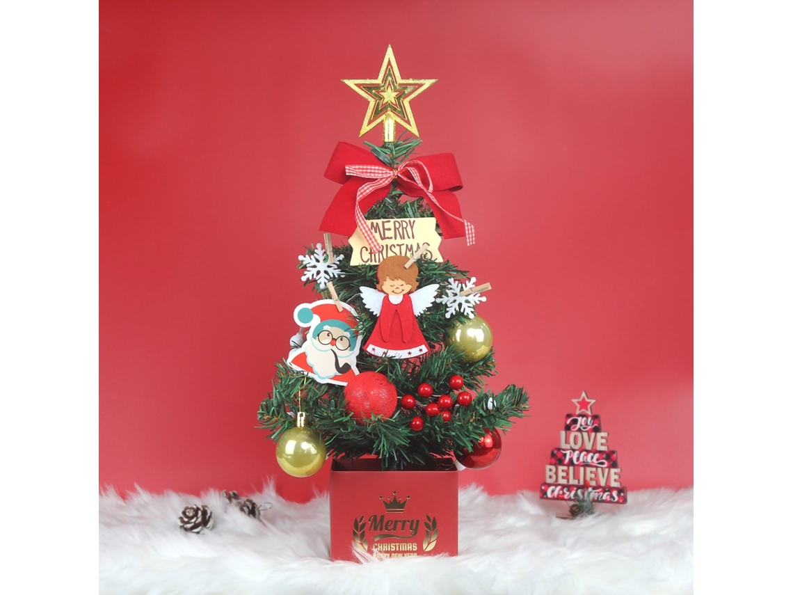 Árvore De Natal Artificial Laxiscreed 45cm Vermelha Para Interior E Exterior, Decorativa Natal