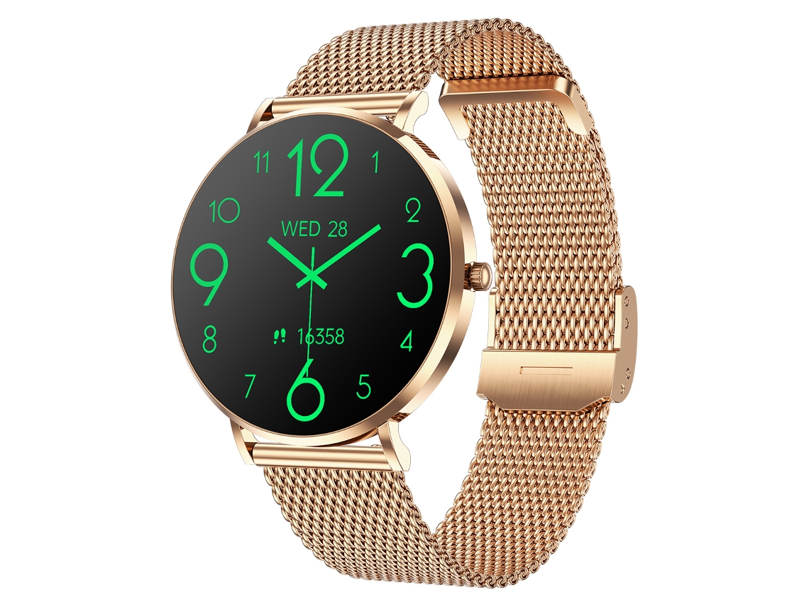 Smartwatch Feminino Tela Amoled 1.32 Fitness Monitor Cardíaco/Sono/Spo2 NEVEANCE