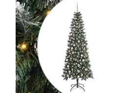 Árvore De Natal Artificial Pré Iluminada Vidaxl Verde Pvc (86 X 86 X 210 Cm)