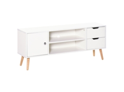 Armário de Tv Particle Board Cor White Homcom