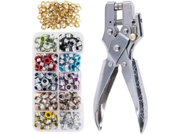 Kit De Ilhós Metálicos, Alicate Para 5mm, Fivela Cobre Com Borda
