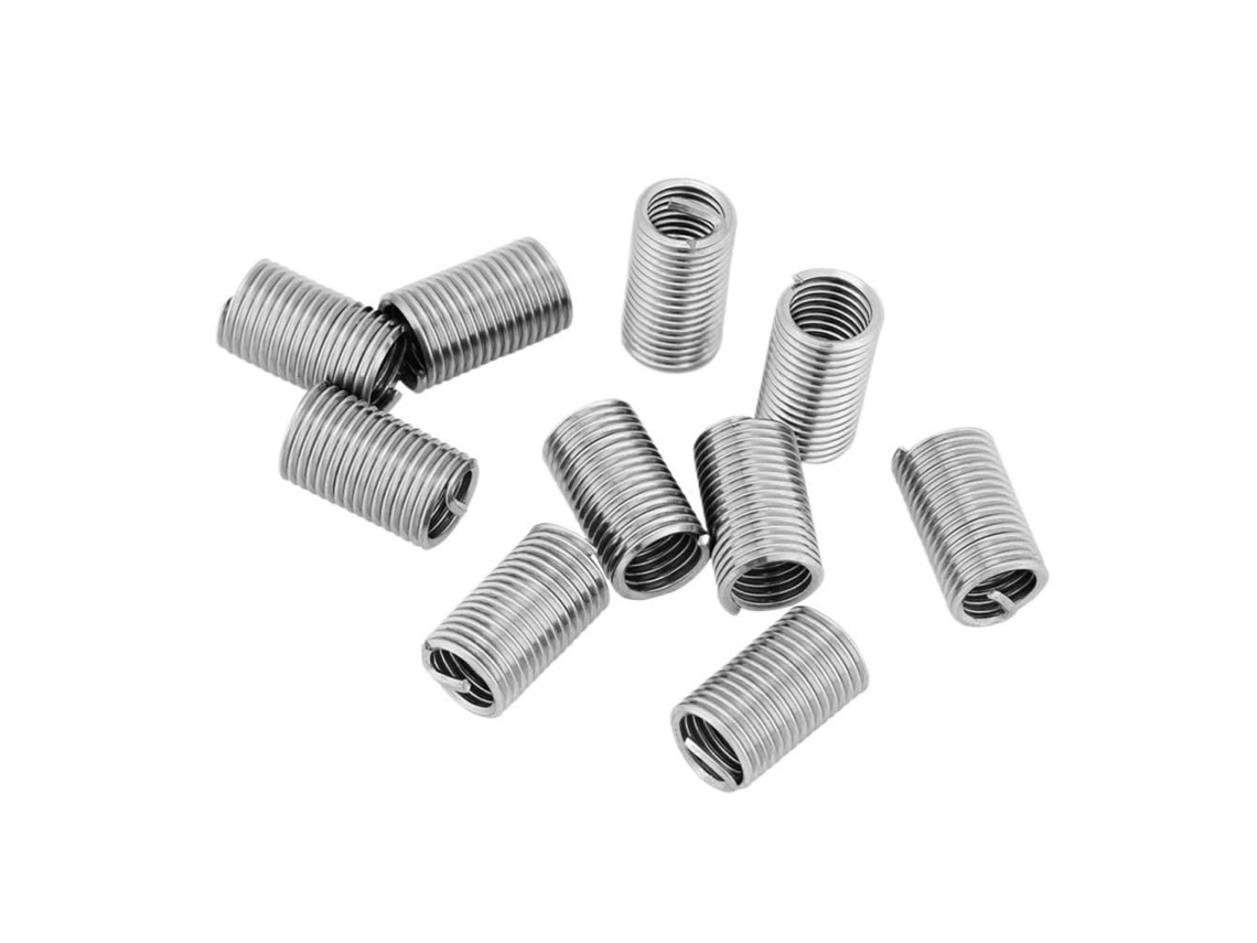 Kit De Reparo Com 10 Insertos Helicoidais Aço Inoxidável M8x1,25x3d
