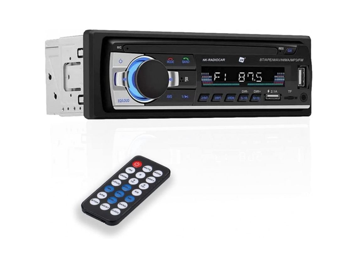Auto Rádio NKRADIOCAR Bluetooth Aux Mp3 Usb 1 Din 4X40 W Worten.pt