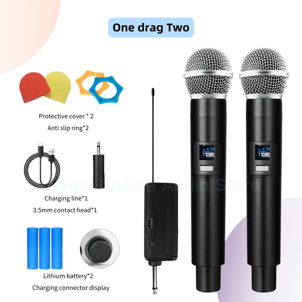 Microfone Sem Fio com Frequência Uhf Fixa, Microfone de Mão MDUG