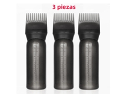 Pacote com 3 Frascos Recarregáveis de 180ml para Óleo Capilar MDUG (preto)