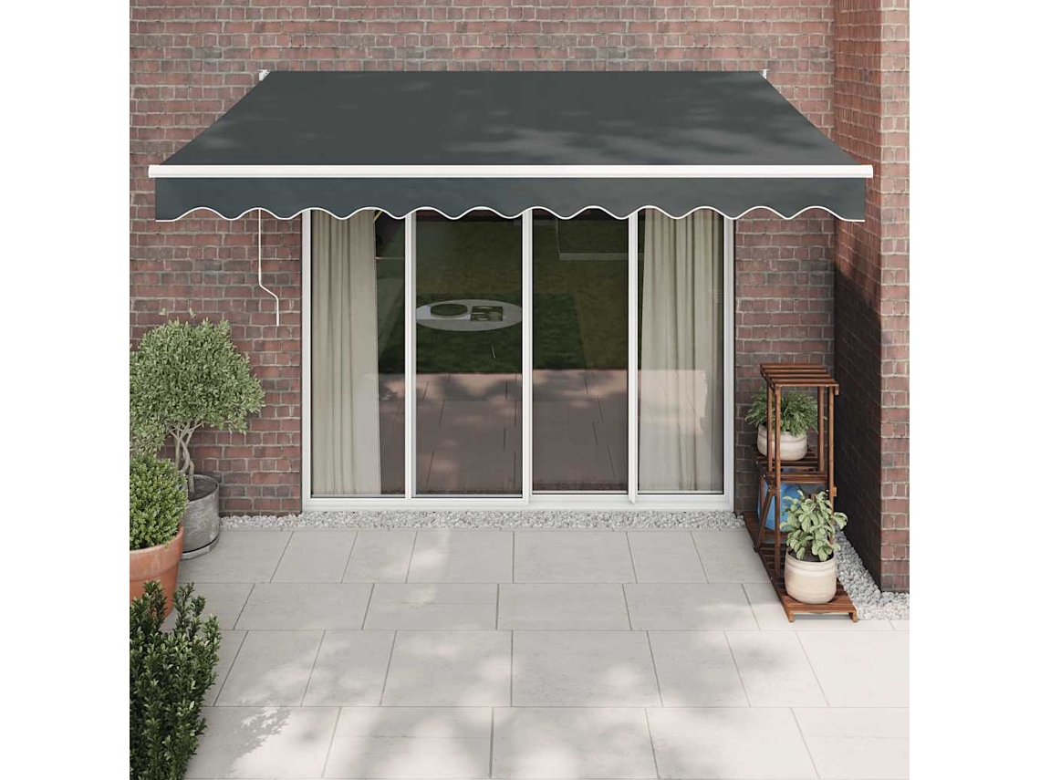Vidaxl Toldo Retrátil Automático 3x2,5 M Antracite