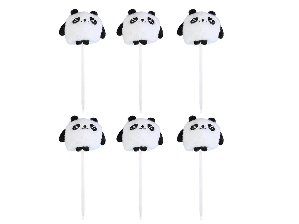Conjunto De 6 Canetas Esferogrficas Divertidas Em Formato De Panda De Pelcia Caneta Esferogrfica Engraada Para Crianas Ideal Para Recompensas Hengjian