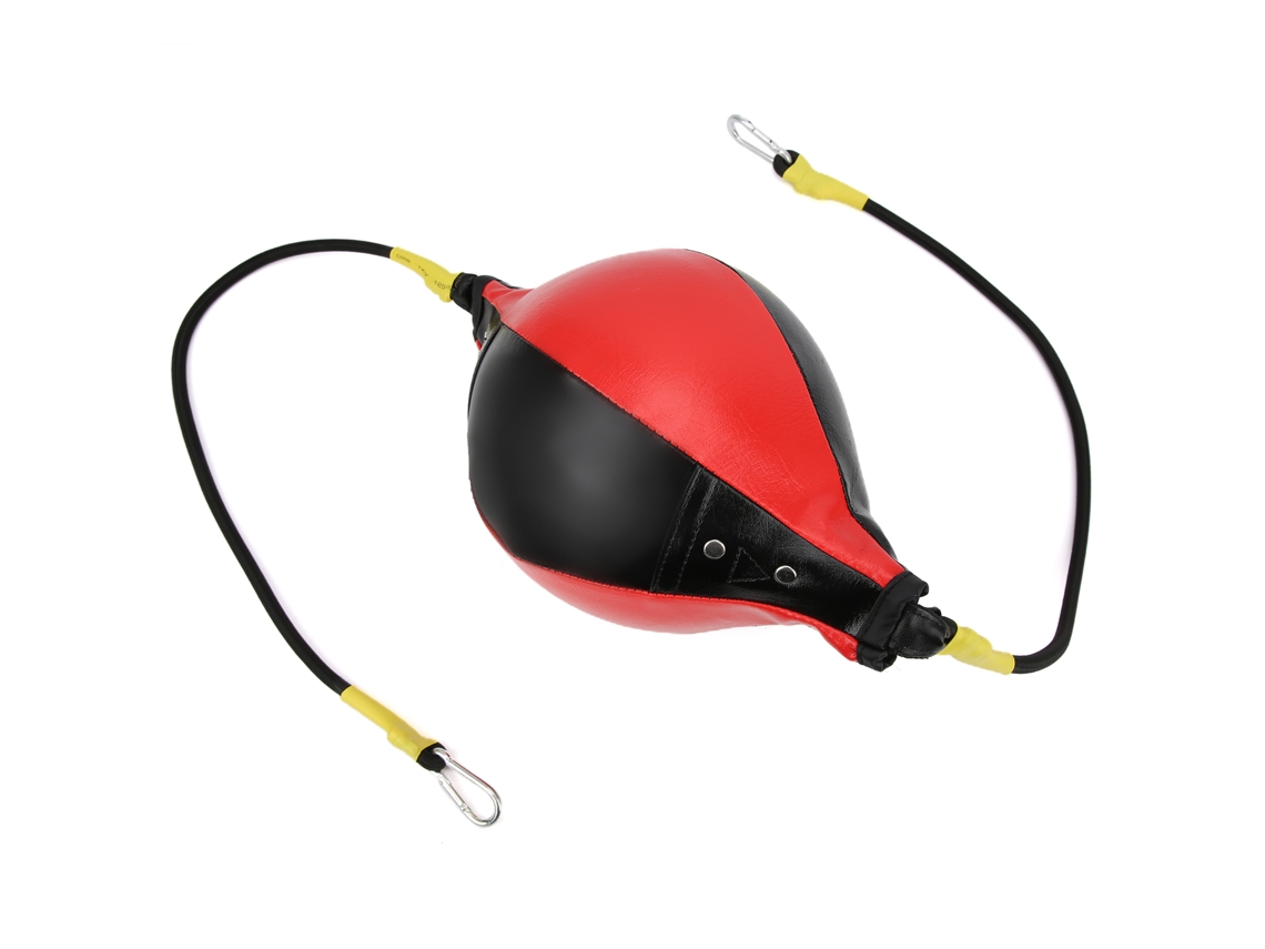 Bola de boxe suspensa para treinamento, com elasticidade, preto e vermelho | S/MARCA
