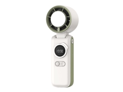 Ventilador Portátil com Bolsa de Gelo e Ar Frio Mini Ventilador de Pescoço Verde