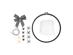 Kit de bordado de Halloween com teia de aranha, para decoração de casa e presente manual | S/MARCA