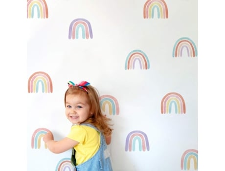 36 Autocolantes De Arco Íris Para Quarto De Menina Vvjijilly