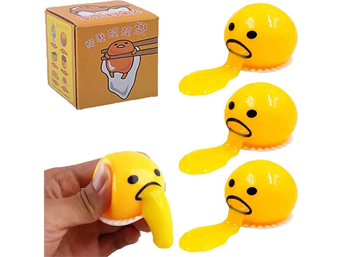 2026altiro-ovo Amarelo Vomitando, Brinquedo Anti-estresse Cute Redondo Aspirador E Vomitor De Gemêdo